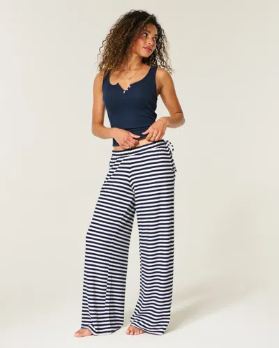 Hollister Always Cozy Side-tie Baggy Pants In Blue
