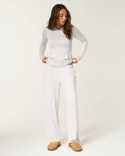 Hollister Always Cozy Wide-leg Pants In White