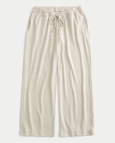 Hollister Always Cozy Wide-leg Pants In Nude