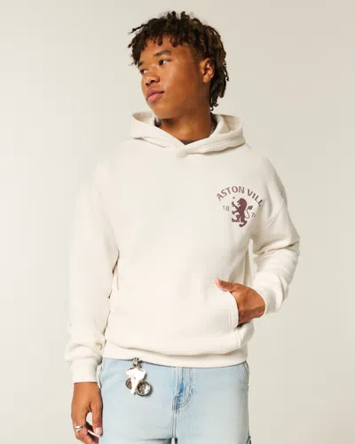 Hollister Aston Villa F.c. Graphic Hoodie In Neutral