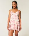 Hollister Asymmetrical Hem Mini Dress In White