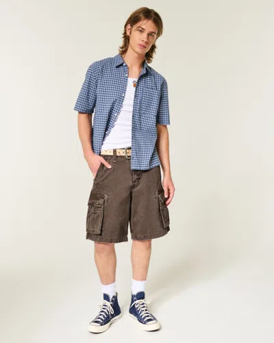 Hollister At-the-knee Baggy Cargo Shorts In Brown