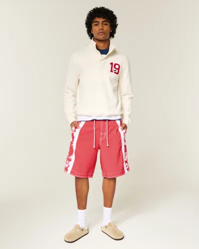 Hollister At-the-knee Boardshorts In Pink