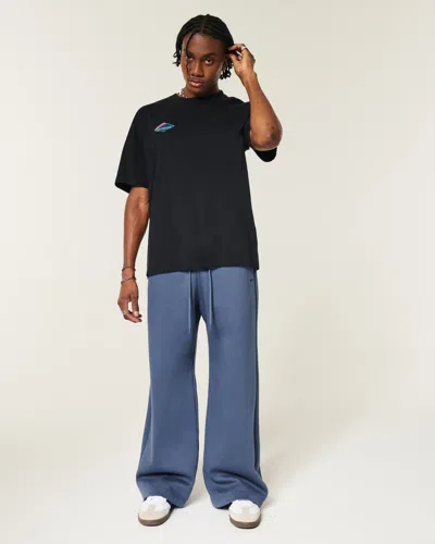 Hollister Baggy Bootcut Sweatpants In Blue
