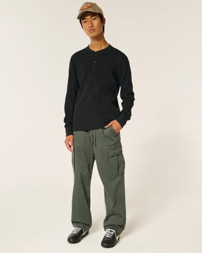 Hollister Baggy Cargo Pants In Green