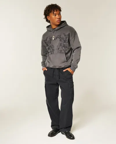 Hollister Baggy Cargo Pants In Black
