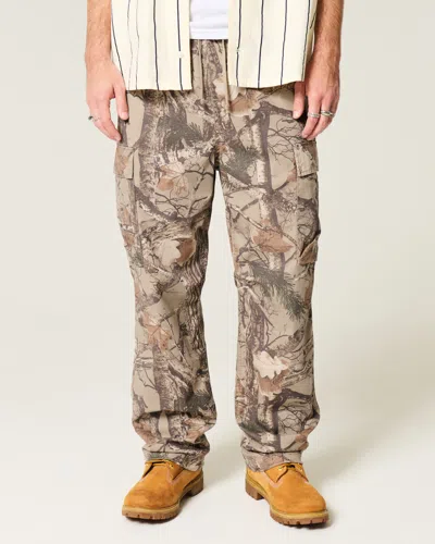 Hollister Baggy Cargo Pull-on Pants In Brown