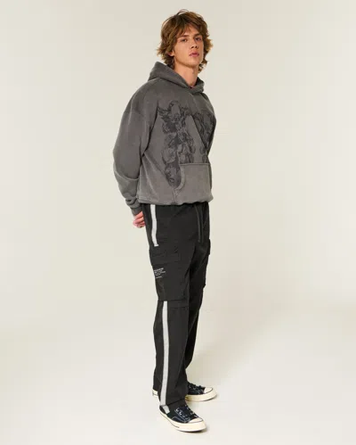 Hollister Baggy Cargo Track Pants In Black