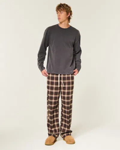 Hollister Baggy Flannel Pajama Pants In Multi