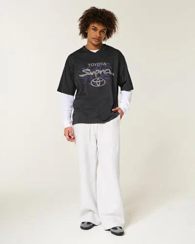 Hollister Baggy Toyota Supra Graphic Football Jersey In Black