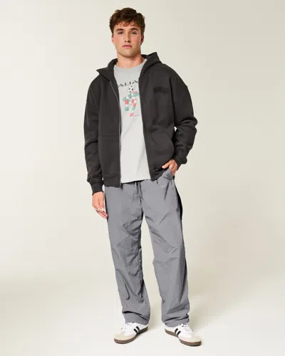 Hollister Baggy Track Pants In Gray