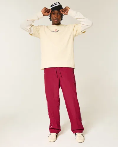 Hollister Baggy Track Pants In Pink