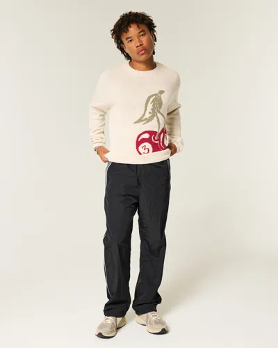 Hollister Baggy Track Pants In Black