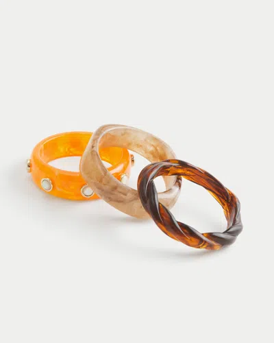 Hollister Bangle 3-pack In Orange Tan Brown