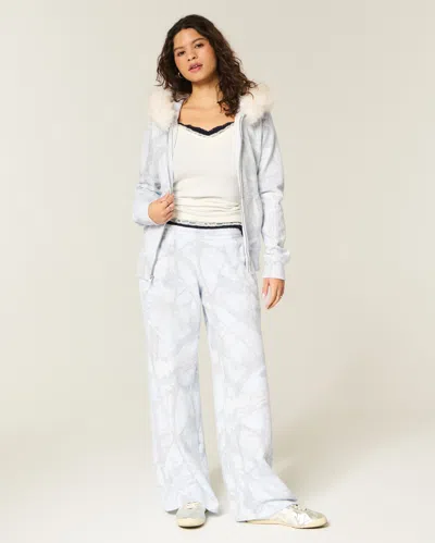 Hollister Blue Camo Baggy Sweatpants