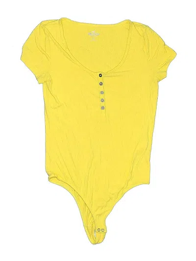 Pre-owned Hollister Bodysuit In Yellow