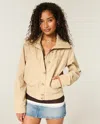 Hollister Bomber Jacket In Neutral