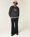 Hollister Baggy Bootcut Sweatpants In Black