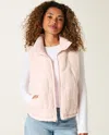 Hollister Bow Pattern Puffer Vest In Pink