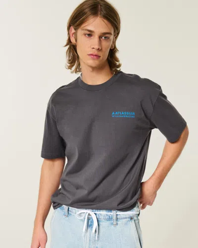 Hollister Boxy Atlassian Williams Racing Graphic Tee In White