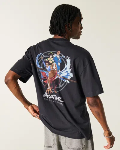 Hollister Boxy Avatar: The Last Airbender Graphic Tee In Black