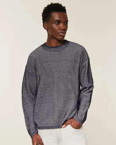 Hollister Boxy Crew Sweater In Gray