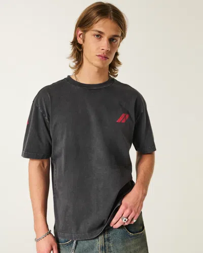 Hollister Boxy Dodge Challenger Graphic Tee In Black