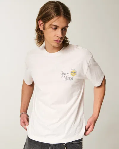 Hollister Boxy Gucci Mane Graphic Tee In White