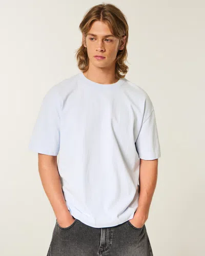 Hollister Boxy Heavyweight Cotton Crew T-shirt In White