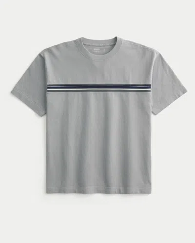 Hollister Boxy Heavyweight Crew T-shirt In Gray
