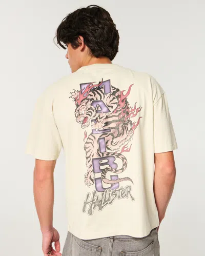 Hollister Boxy Heavyweight Logo Graphic Tee In Multi