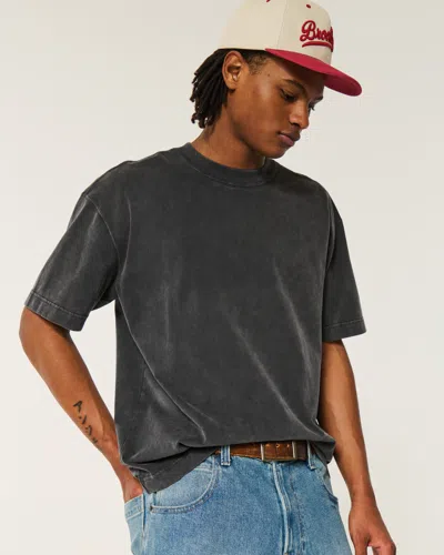 Hollister Boxy Heavyweight Washed Crew T-shirt