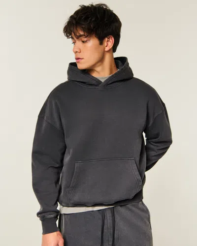 Hollister Boxy Hoodie In Black
