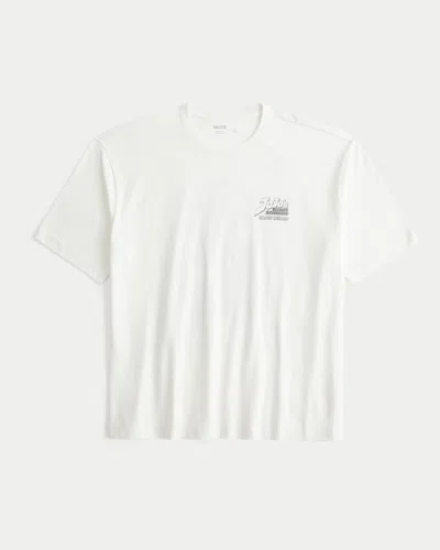 Hollister Boxy Jojo's Bizarre Adventure Graphic Tee In White