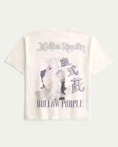 Hollister Boxy Jujutsu Kaisen Graphic Tee In White