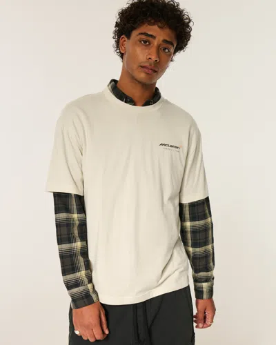 Hollister Boxy Mclaren Graphic Tee In Nude