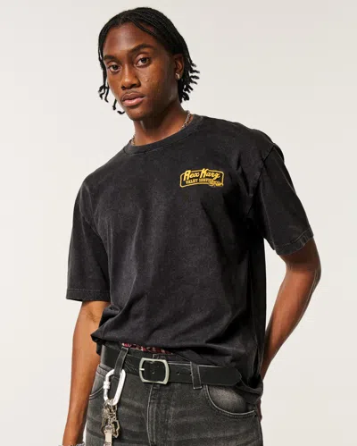 Hollister Boxy Rex Karz Valet Services Graphic Tee In Black
