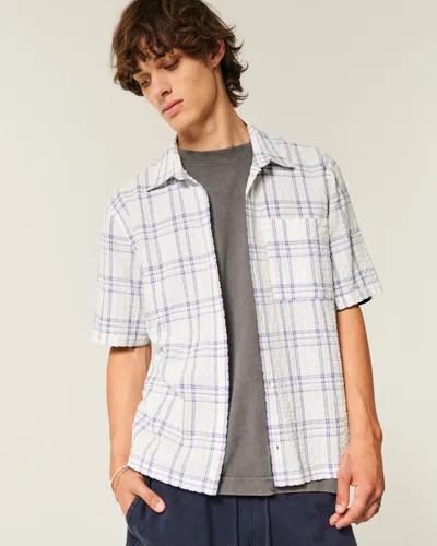 Hollister Boxy Short-sleeve Pocket Shirt In White