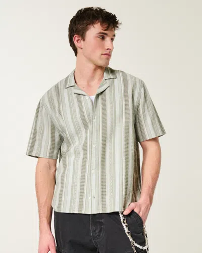 Hollister Boxy Short-sleeve Textural Shirt In Multi