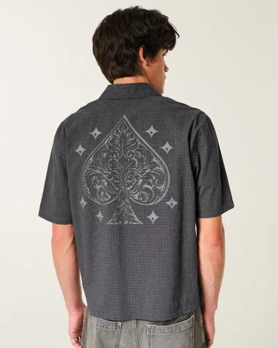 Hollister Boxy Short-sleeve Graphic Shirt In Gray