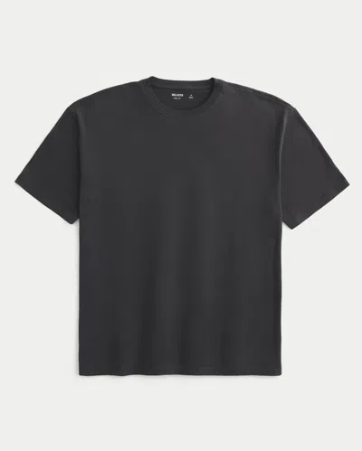 Hollister Boxy Slub Crew T-shirt In Blue