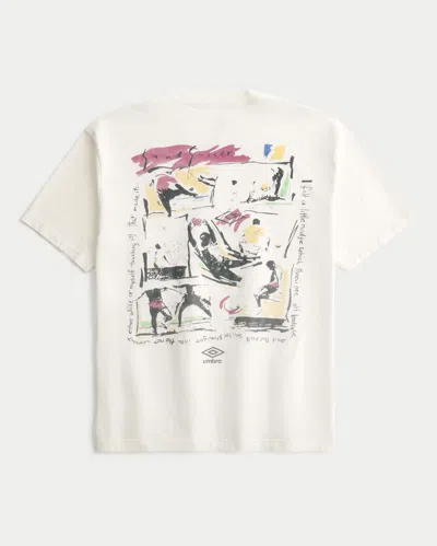 Hollister Boxy Umbro Graphic Tee In Gray