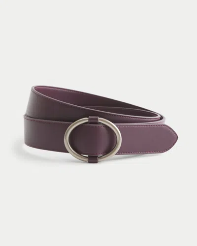 Hollister Burgundy Faux Leather Belt