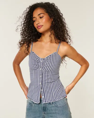 Hollister Button Front Tank In Multi
