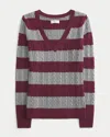 Hollister Cable-knit V-neck Icon Sweater