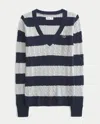 Hollister Cable-knit V-neck Icon Sweater In Multi