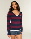 Hollister Cable-knit V-neck Icon Sweater In Multi