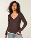 Hollister Cable-knit V-neck Icon Sweater