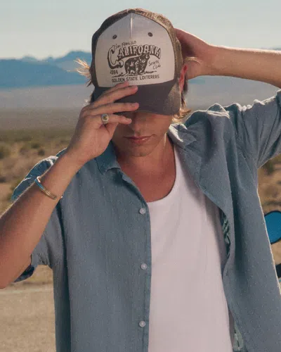 Hollister California Graphic Trucker Hat In Gray