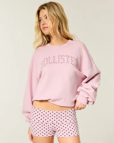 Hollister Callie Reversible Knit Shortie Shorts In Pink
